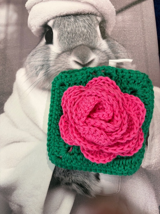 Hand Crafted Other - Hand Crocheted Rose 3D Soap Saver